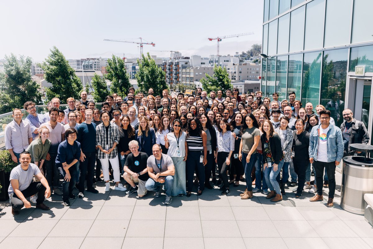 Dozens of Biohubbers gathered on our patio in June 2019 for a group portrait.