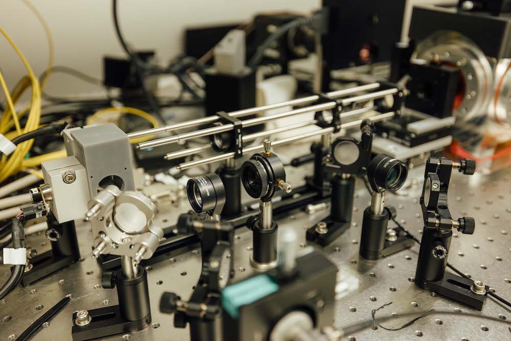 Close-up photo of light-sheet microscope