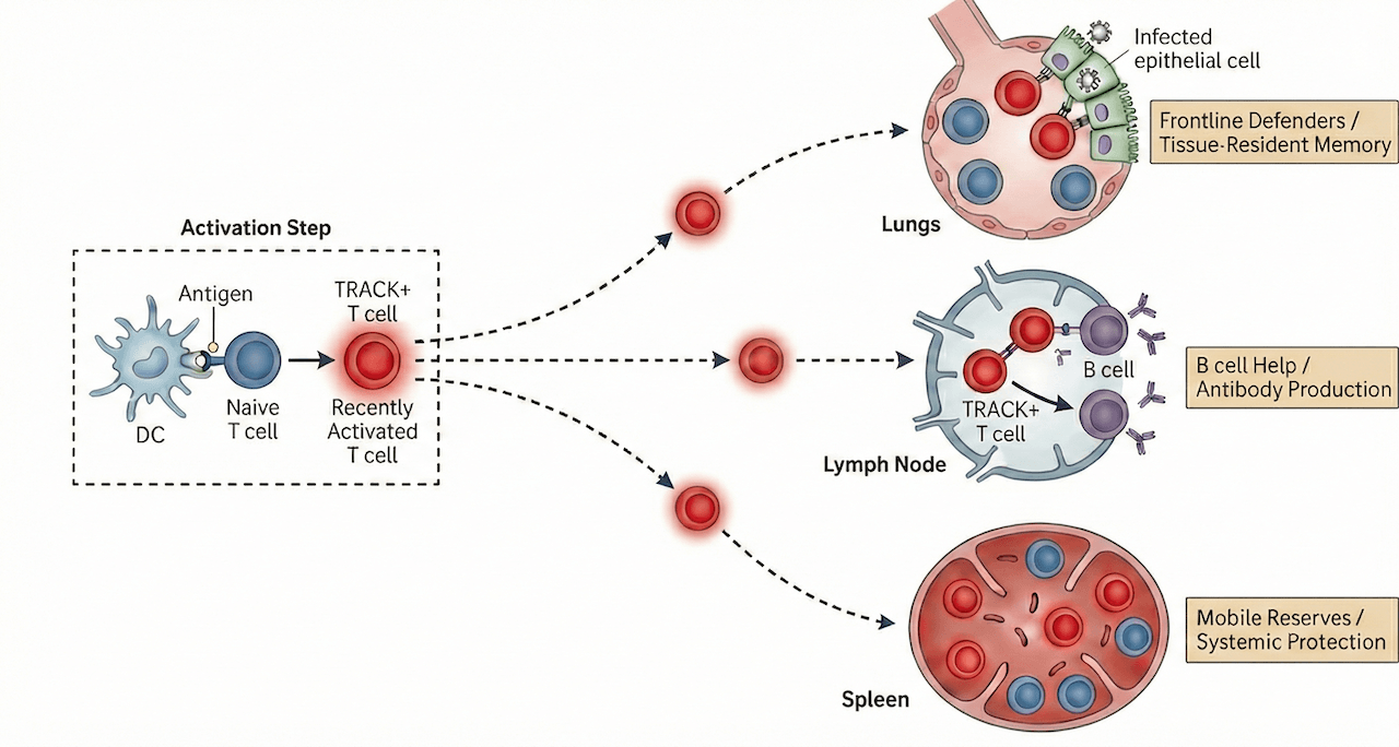 TRACK system maps T cell immune responses across organs
