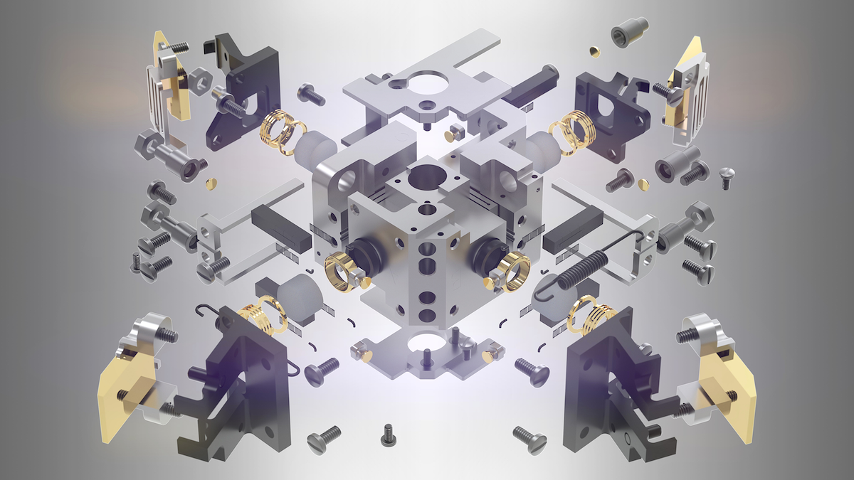 Laser phase plate device installed inside a Thermo Scientific Krios cryo-electron microscope at Biohub's imaging lab