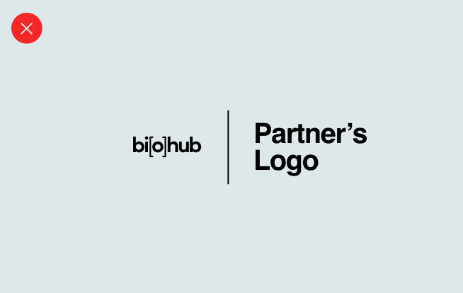 Biohub logo partnerships - don't create visual imbalance